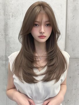 ユーフォリア 渋谷グランデ(Euphoria SHIBUYA GRANDE) レイヤーカット　ヘーゼルベージュ　シースルーバング　MEI