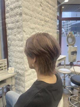 アース 福岡天神赤坂店(HAIR & MAKE EARTH) メンズ/ウルフ/ブリーチカラー/20代/メンズカット