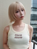 シオン(shion)&nbsp;ボブブロンドホワイトベージュ顔周りレイヤー_F21200