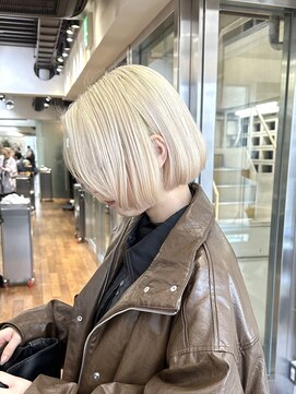 ダブ ギンザ(DaB ginza) ホワイトブロンド/ボブカット/ケアブリーチ/銀座