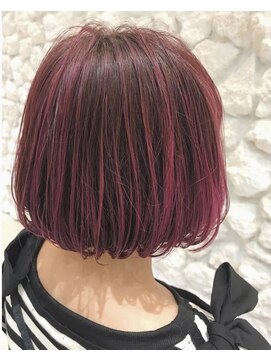 モアナ バイ ヘッドライト 沖縄南風原店(Moana by HEADLIGHT) Moana【南風原】ボブ#チェリーピンク＃ダブルカラー