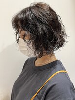 ウクラ バイ レシッド 池袋(uchla by rcid) 顔周り小顔似合わせ◎レイヤーボブパーマエアウェーブパーマ黒髪