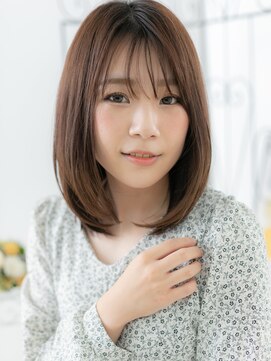 エイトサロン 八潮(8salon) 八潮/髪質改善/ミディアムベージュ×内巻きワンカールボブe