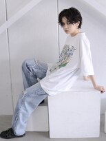 ロアーヘアー フォルド 小倉店(RAWR hair FOLD)&nbsp;【RAWR】メンズライク_センターパートパーマスタイル