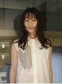 【田中結】レイヤー　ミディアム　髪質改善　ストレートパーマ
