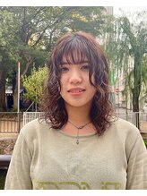 ゴウトゥデイ 岡山店(GO TODAY) 【ミディアムレイヤー×くせ毛風パーマ】