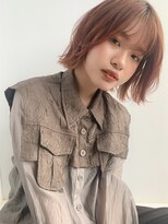 ソヨン 池袋店(SOYON) ピンクブラウン 切りっぱなし 外ハネ