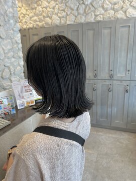 シャル 平塚(shalu) 切りっぱなし暗めグレージュ【高綱】