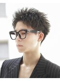 韓国ヘアカルマパーマカルマバングセンターパート黒髪ウルフ