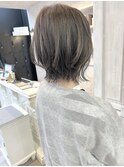 福山Caaryグレージュレイヤーボブイルミナカラー夏スタイル20代