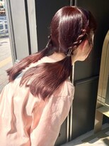 ヘアーアイスカルテット(HAIR ICI QUARTET) 20代10代チェリーレッドボルドー暖色系カラー大人透明感アレンジ