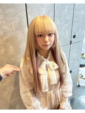 ガルボヘアー 名古屋栄店(garbo hair) ハイトーンインナーカラープルエクステ10代20代
