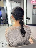 ヘアセットポニーテールアレンジ