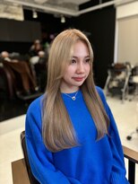 ハピネス 梅田茶屋町店(HAPPINESS)&nbsp;ハイトーン 韓国カラー ミルクティーベージュ 髪質改善