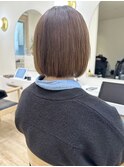 say.イメチェン外ハネ美髪ワイドバングミニボブマロンブラウン