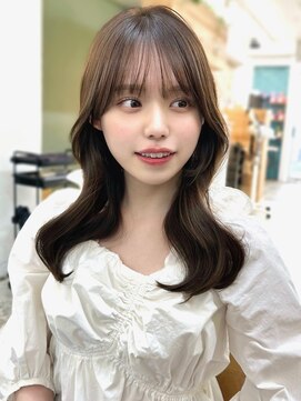 ミラリー トウキョウ(Mirareee Tokyo) 20代30代40代◎前髪パーマ韓国風巻きくすみベージュお団子ヘア