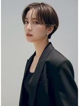 ヘアーメイクパウダー 天王寺寺田町店(Hair make powder) 大人可愛い20代30代40代小顔ひし形ハンサムショート丸み前下がり