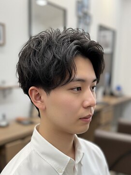 シャドウパーマ無造作メンズパーマメンズカット韓国ナチュラル