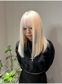 ブロンドにポイントデザインカラー♪♪