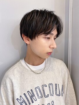 フラッグヘアー 博多駅前店(Flag HAIR) メンズナチュラルセンターパート2wayマッシュ博多