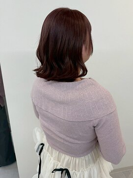 エトレ(etore) 透明感ピンクブラン/ミディアムレイヤー/ウェーブ