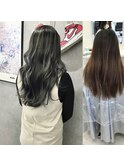 透明感ハイライトグレージュカラー/枚方市駅/外国人風