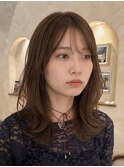 ●くびれミディアムレイヤー/髪質改善アッシュブラウン