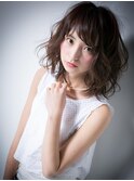 *mod's上尾*くせ毛風カール♪愛されスパイラル小顔セミディw