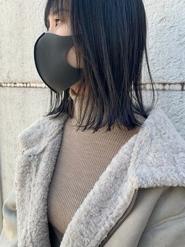 エムクランメイクス 原宿 表参道(m.clan MAKE'S) ロブヘア ミディアムヘア 地毛風カラー透明感カラーブリーチなし