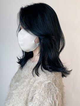 アルバム 渋谷パルコ(ALBUM) ブルーブラックレイヤーカット_チェリーブラウン_ba366933