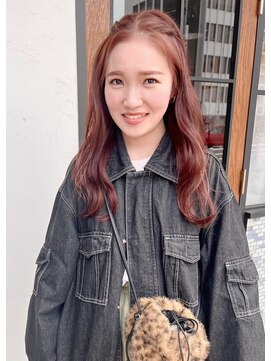 ミスターグッドモーニング(MR.GOOD MORNING) アプリコットなハーフアップ