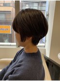 40代50代60代頭の形が綺麗に見える骨格補正カット ショートボブ