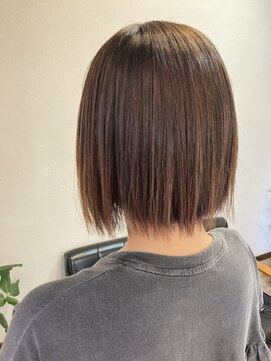 縮毛矯正切りっぱなしボブ　#袋井駅#愛野駅#縮毛矯正#髪質改善