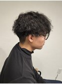 刈り上げマッシュ波巻きツイストスパイラルパーマ