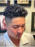 オールバック　ツーブロック　パーマ　埼玉大宮