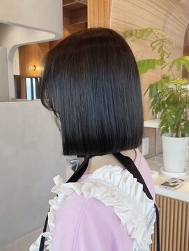 ロンド ボーイ 表参道(Lond BOY) くびれヘア顔周り前髪縮毛矯正レイヤーカット韓国ボブ表参道原宿