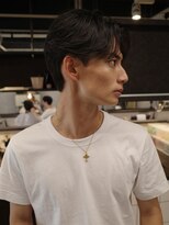 アンサー 渋谷(ANSWER)&nbsp;大人フェザーパーマセンターパート毛流れビジネスヘアスッキリ