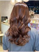 ブリーチなしダブルカラーで叶うオレンジブラウンカラー横浜