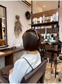縮毛矯正大人可愛いストレートボブスタイル美シルエット