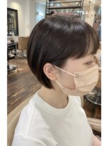 ミリム 栄矢場町店(MIRiM) 【栄矢場町】バッサリショートカット×パールベージュ