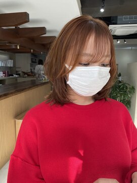 ロアバイチェリーコークウブ(Loa by CHERRY COKE ubu) レイヤーロブとオレンジブラウン