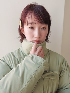 ディッセンバー 渋谷(December) ブリーチなし/ピンクブラウン/ボブ/顔まわりレイヤー/学割U24