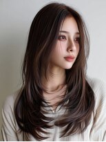 リンク(Link Hair&Spa)&nbsp;【レイヤーカット】ワンホンレイヤー×ダークアッシュ髪質改善