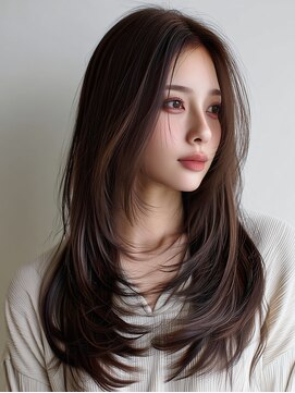 リンク(Link Hair&Spa) 【レイヤーカット】ダークアッシュ髪質改善