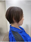 丸みショートボブ/前下がりショート/大人美シルエット