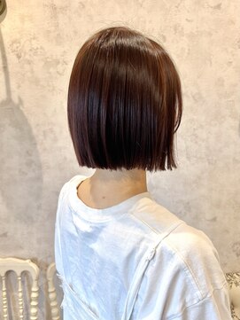 ディーヴァヘアーエズ(DIVA hair Eze) ブリーチなし切りっぱなしボブオレンジブラウン暖色
