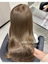 Valone Tokyo レイヤーカット/韓国ヘア/髪質改善【12/1NEW OPEN（予定）】&nbsp;ba20644_髪質改善ミントベージュ韓国風艶ロングレイヤー