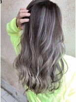 ヘアデザイン プティパ(Hair Design petit-pas) 外国人風バレイヤージュカラー ラベンダーミルキーグレージュ