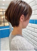 【藤原三知代】オフィスヘアショート　アッシュブラウン