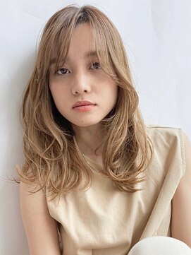 サロン(Salon) リッジカール×ハイトーンベージュ/Salon 岡野恵美子